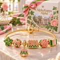 AKA Gold Charm Bracelet Set NHVH