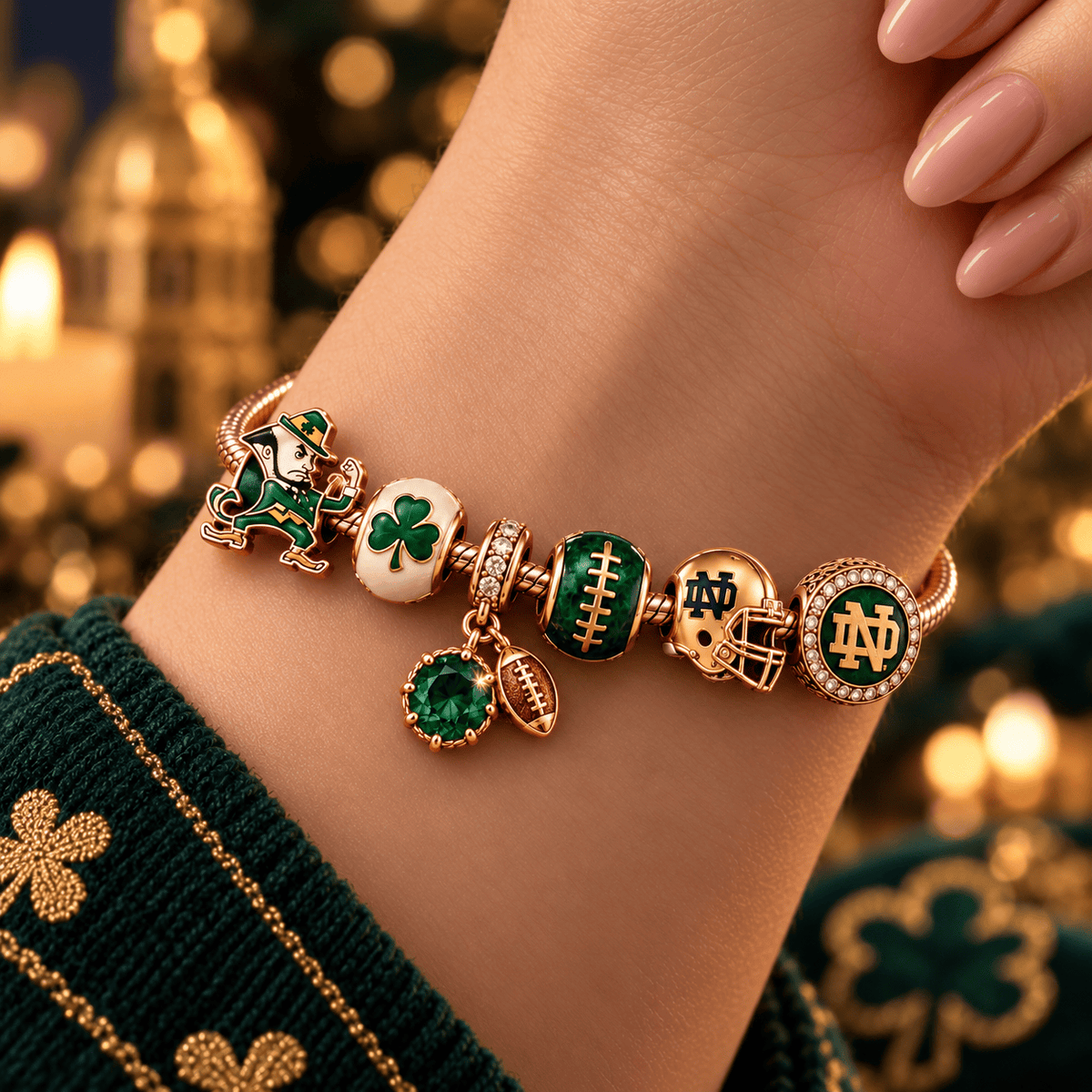 NDFI Gold Charm Bracelet Set PNPA