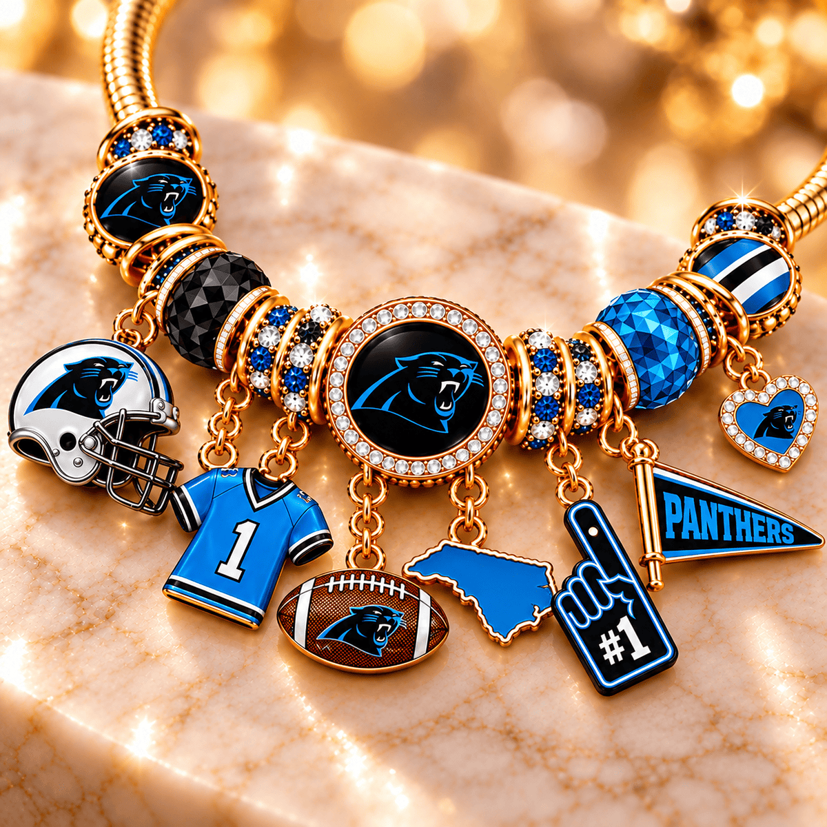 CRPT Gold Charm Bracelet Set PNPA